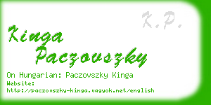 kinga paczovszky business card